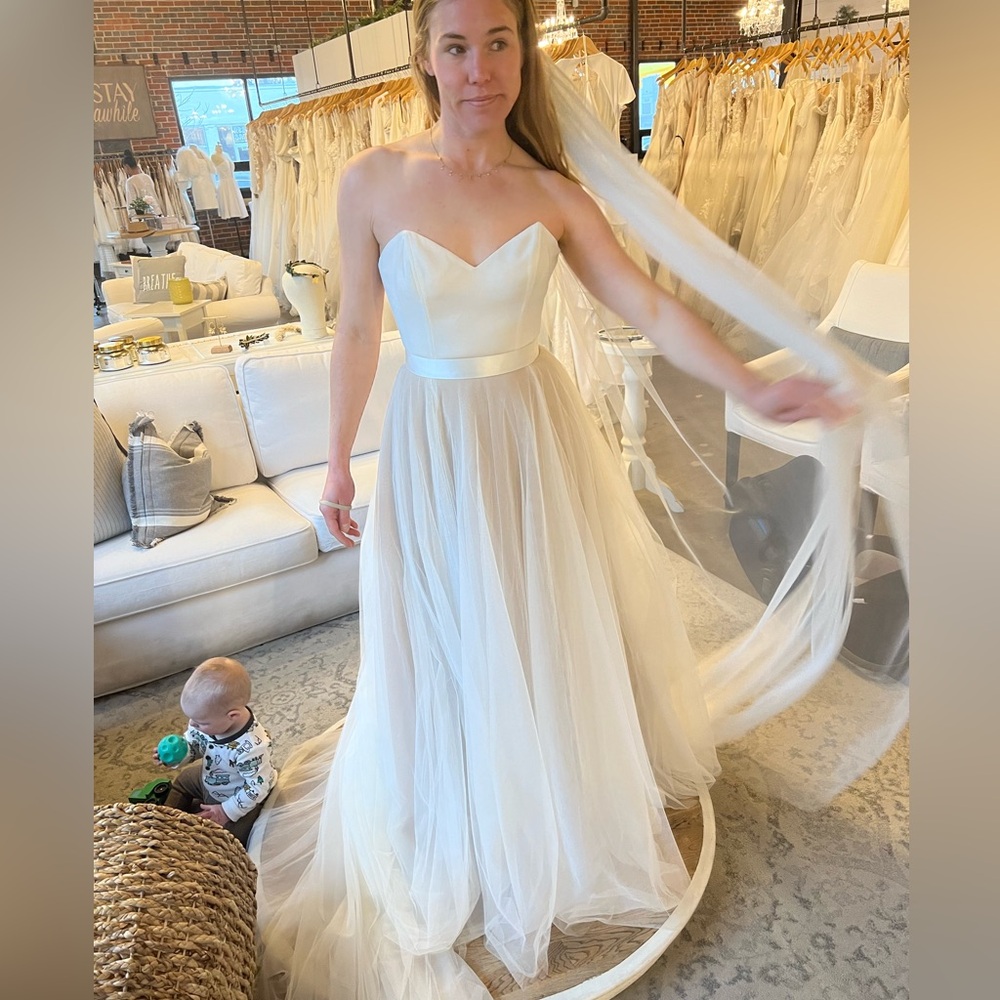 Watters - Elegant Strapless 2 piece Wedding Gown